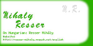 mihaly resser business card